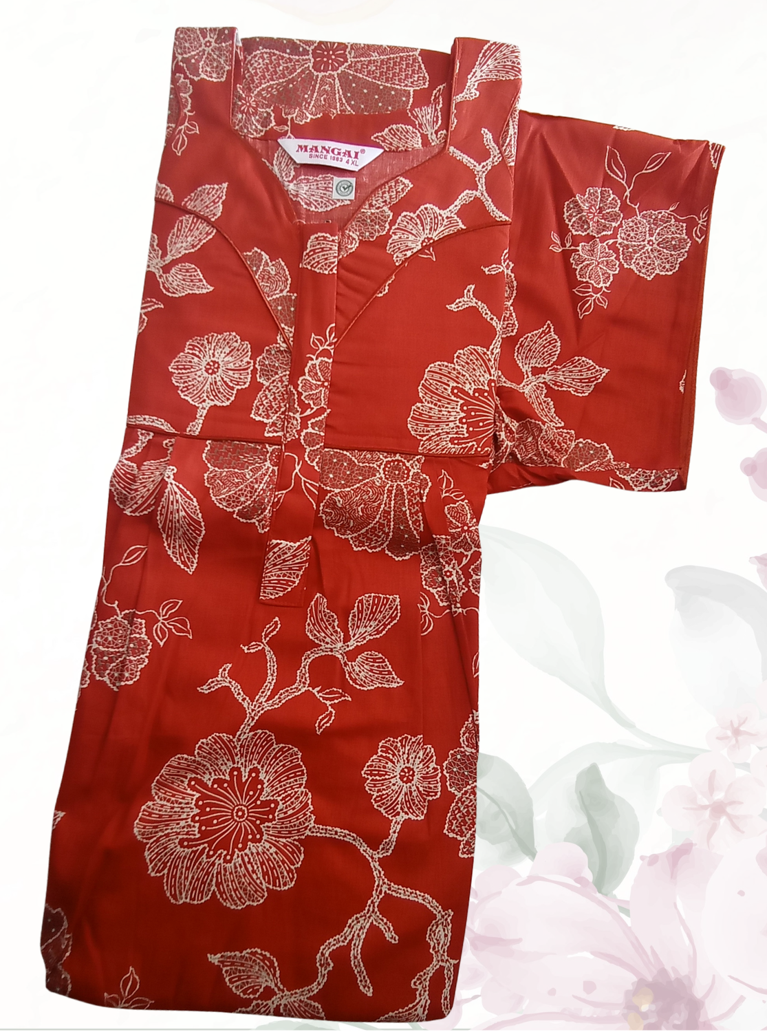 MANGAI Premium Cotton Printed Pleated Model Half Sleeve 4XL Size Nighties - Fancy Neck | With Side Pocket |Shrinkage Free Nighties | Trendy Collection's for Stylish Women's (4PZ)