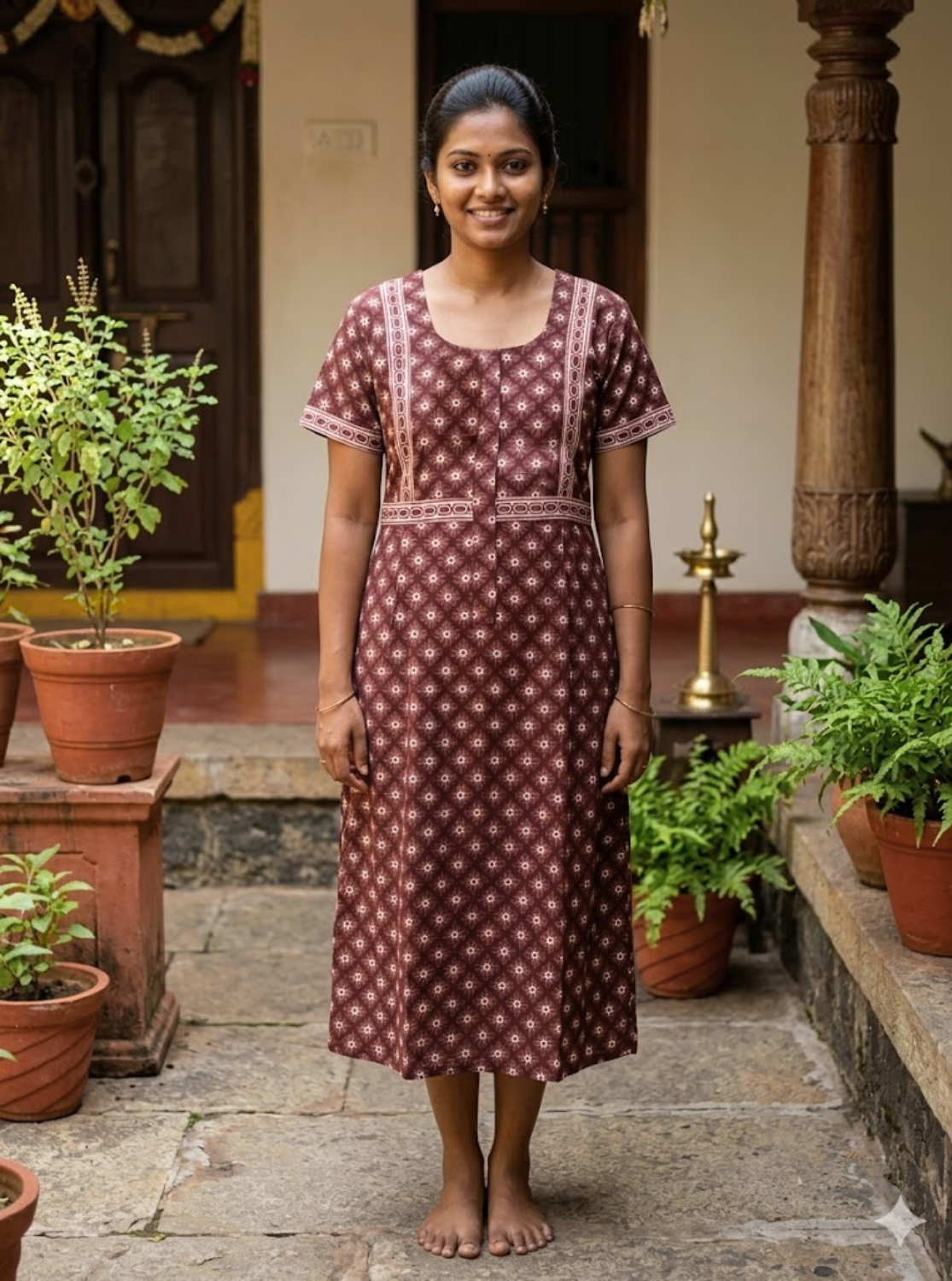 Cotton FROCK Model Casual Wear Nighties | Stylish Pleated Frock Style | Multipurpose Nighties | Pregnancy Wear | Pleated Model | Stylish Nighties for Stylish Women (PWC)