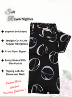 MANGAI Premium RAYON Printed Nighties- All Over Printed Stylish Nightwear for Stylish Women | Updated Design's (LDM)