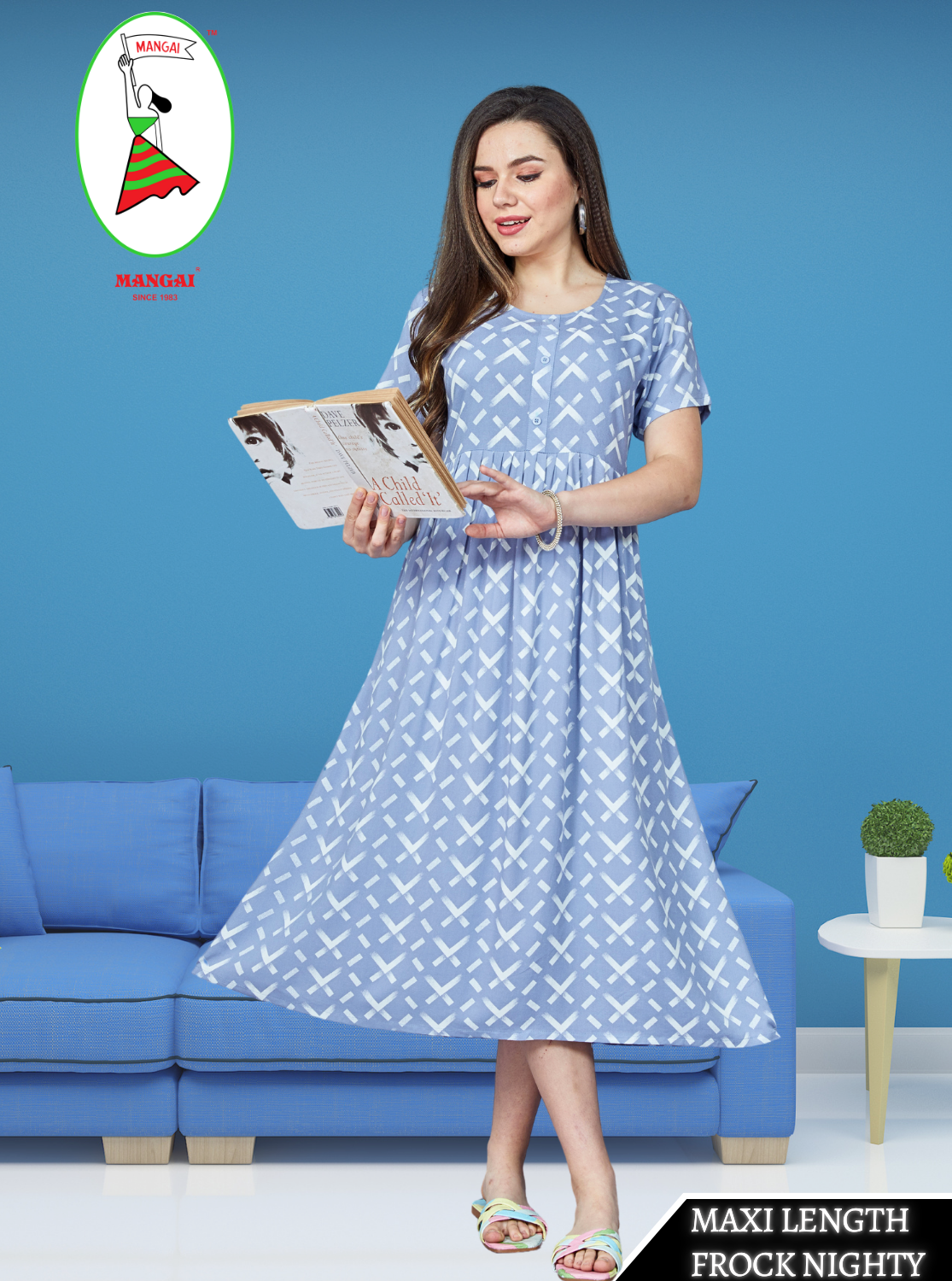 Rayon MAXI Length FROCK Model Nighties