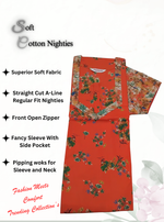 MANGAI Premium COTTON Printed Nighties- All Over Printed Stylish Nightwear for Stylish Women | Updated Design's (LDM)