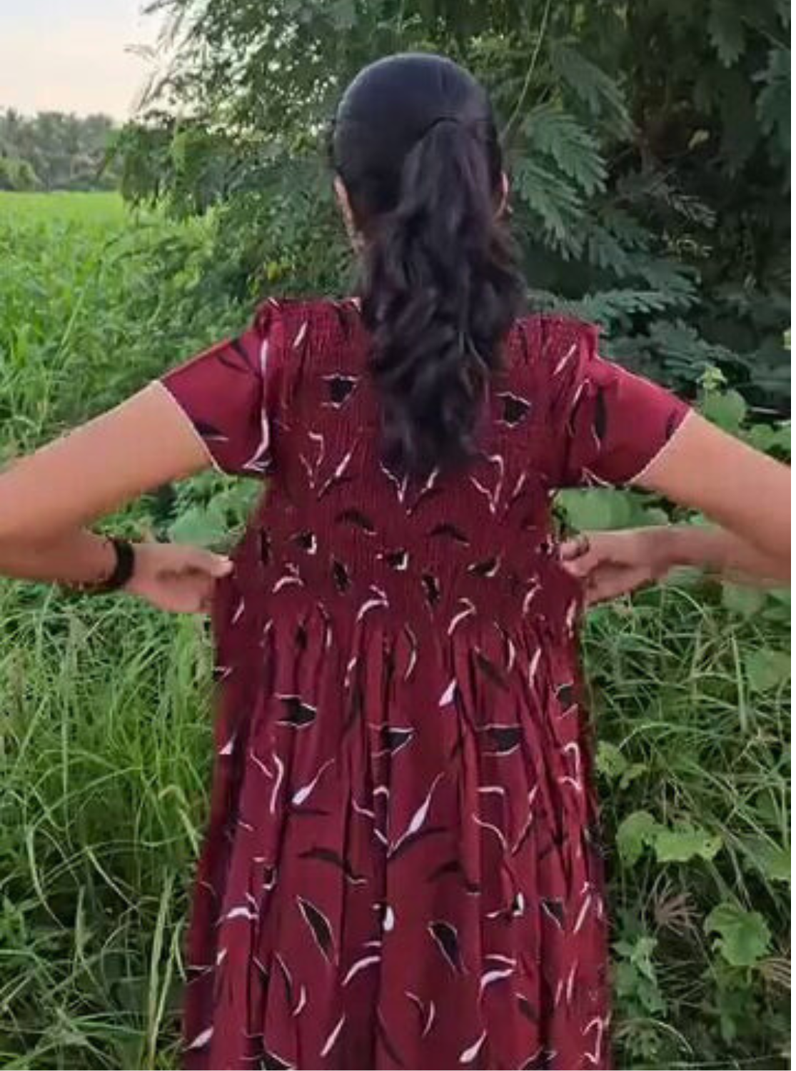 Stylish RAYON Smocking Nighty | Beautiful Pleated Design | Side Pocket | Stylish Nighty for Trendy Women's | Your Perfect Nightwear Collection's (RYS)