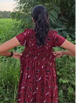 Stylish RAYON Smocking Nighty | Beautiful Pleated Design | Side Pocket | Stylish Nighty for Trendy Women's | Your Perfect Nightwear Collection's (RYS)