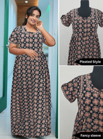 Cotton FROCK Model Casual Wear Nighties | Stylish Pleated Frock Style | Multipurpose Nighties | Pregnancy Wear | Pleated Model | Stylish Nighties for Stylish Women (MW)