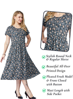 Rayon Gathering Frock Model Night Gown