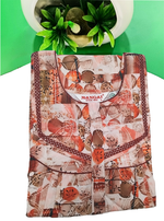MANGAI New Regular Fit Cotton Printed Nighties - All Over Printed Stylish Nightwear for Stylish Women | Side Cut Pocket | Beautiful Nighties for Stylish Women's | Colorful Printed Cotton Nighties (CPL)