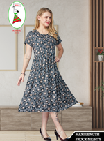 Rayon Gathering Frock Model Night Gown