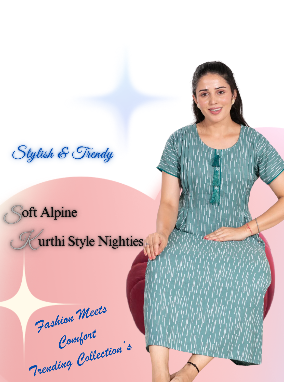 Shop Alpine Kurti Style Nighties Online