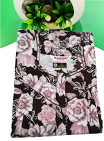 MANGAI Cotton Straight Zip Feeding Nighty |Post Pregnancy | Comfort and Style | Pleated Model | Soft Cotton Feeding Nighties (STF)