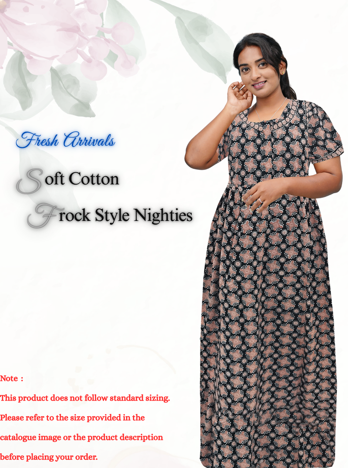 Cotton FROCK Model Casual Wear Nighties | Stylish Pleated Frock Style | Multipurpose Nighties | Pregnancy Wear | Pleated Model | Stylish Nighties for Stylish Women (MW)