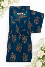 MANGAI Cotton Printed Pleated Model Half Sleeve 3XL Size Nighties (3PZ)