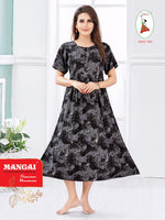 Rayon Gathering Frock Model Night Gown