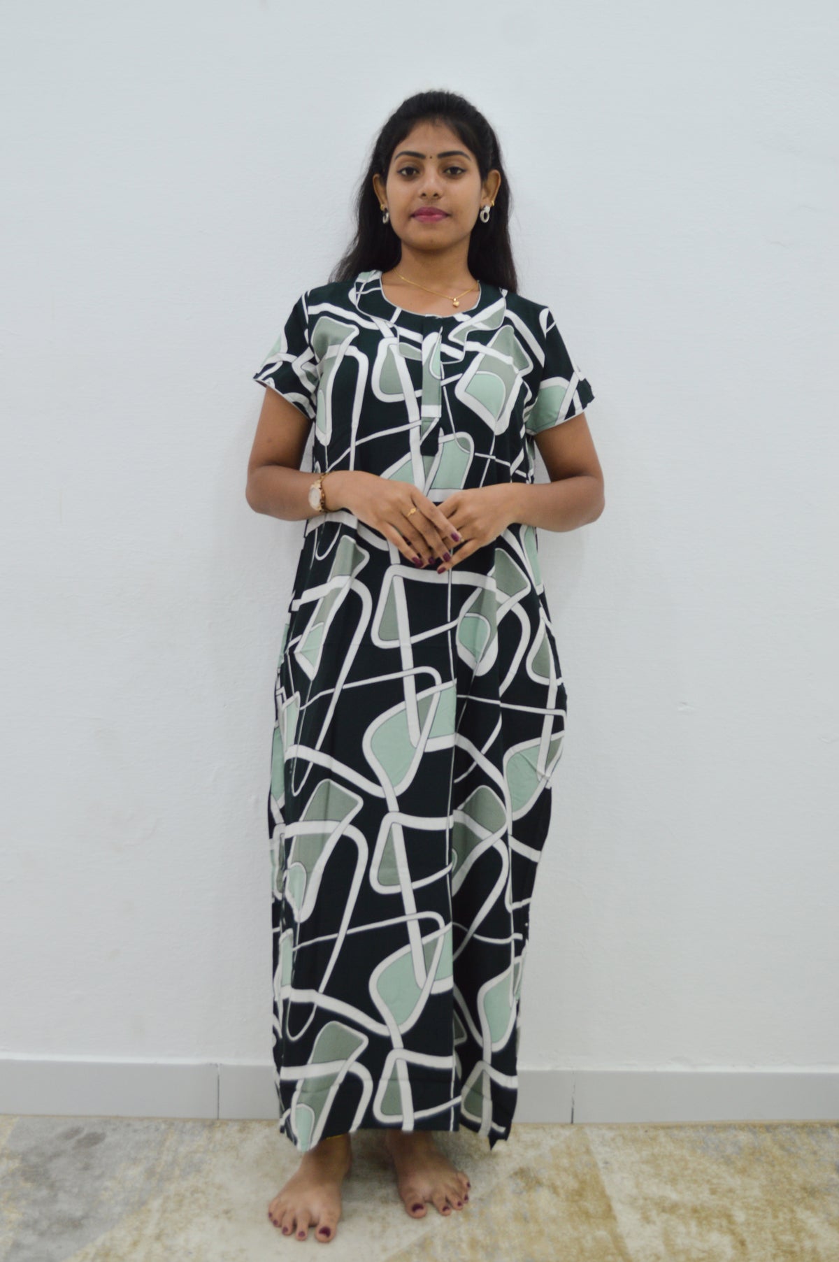 MANGAI Premium RAYON Printed Nighties- All Over Printed Stylish Nightwear for Stylish Women | Updated Design's (LDM)