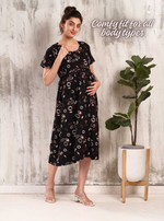 New Arrivals 4-IN-ONE MAXI Mom's Feeding & Casual Wear | Stylish Maxi Style | Invisible Feeding Zipper | Perfect Pre & Post Pregnancy Wear (MAXI 4-IN-ONE)
