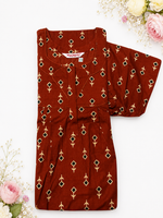MANGAI Cotton Printed Pleated Model Half Sleeve 3XL Size Shrinkage Free Nighties (3PZ)