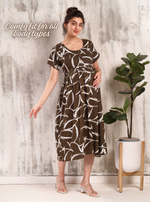 New Arrivals 4-IN-ONE MAXI Mom's Feeding & Casual Wear | Stylish Maxi Style | Invisible Feeding Zipper | Perfect Pre & Post Pregnancy Wear (MAXI 4-IN-ONE)