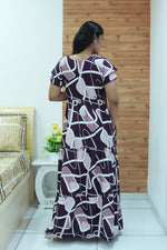 Stylish Arrivals Rayon Gathering Frock Model Night Gown's | Front Adjustable Gathering Style Rope Rope | Double Layer Sleeve | Trending Collection's for Stylish Women's (GFK)