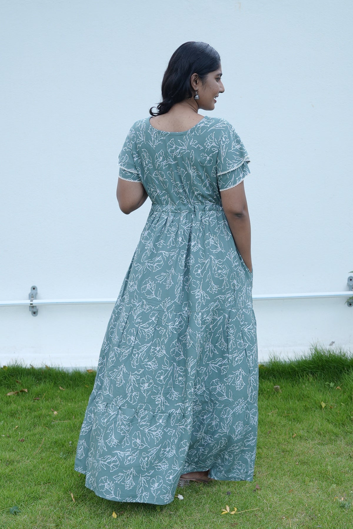 Stylish Arrivals Rayon Gathering Frock Model Night Gown's | Front Adjustable Gathering Style Rope Rope | Double Layer Sleeve | Trending Collection's for Stylish Women's (GFK)