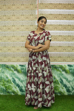 Stylish Arrivals Rayon Gathering Frock Model Night Gown's | Front Adjustable Gathering Style Rope Rope | Double Layer Sleeve | Trending Collection's for Stylish Women's (GFK)