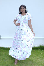 Stylish Arrivals Rayon Gathering Frock Model Night Gown's | Front Adjustable Gathering Style Rope Rope | Double Layer Sleeve | Trending Collection's for Stylish Women's (GFK)