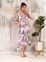 New Arrivals 4-IN-ONE MAXI Mom's Feeding & Casual Wear | Stylish Maxi Style | Invisible Feeding Zipper | Perfect Pre & Post Pregnancy Wear (MAXI 4-IN-ONE)