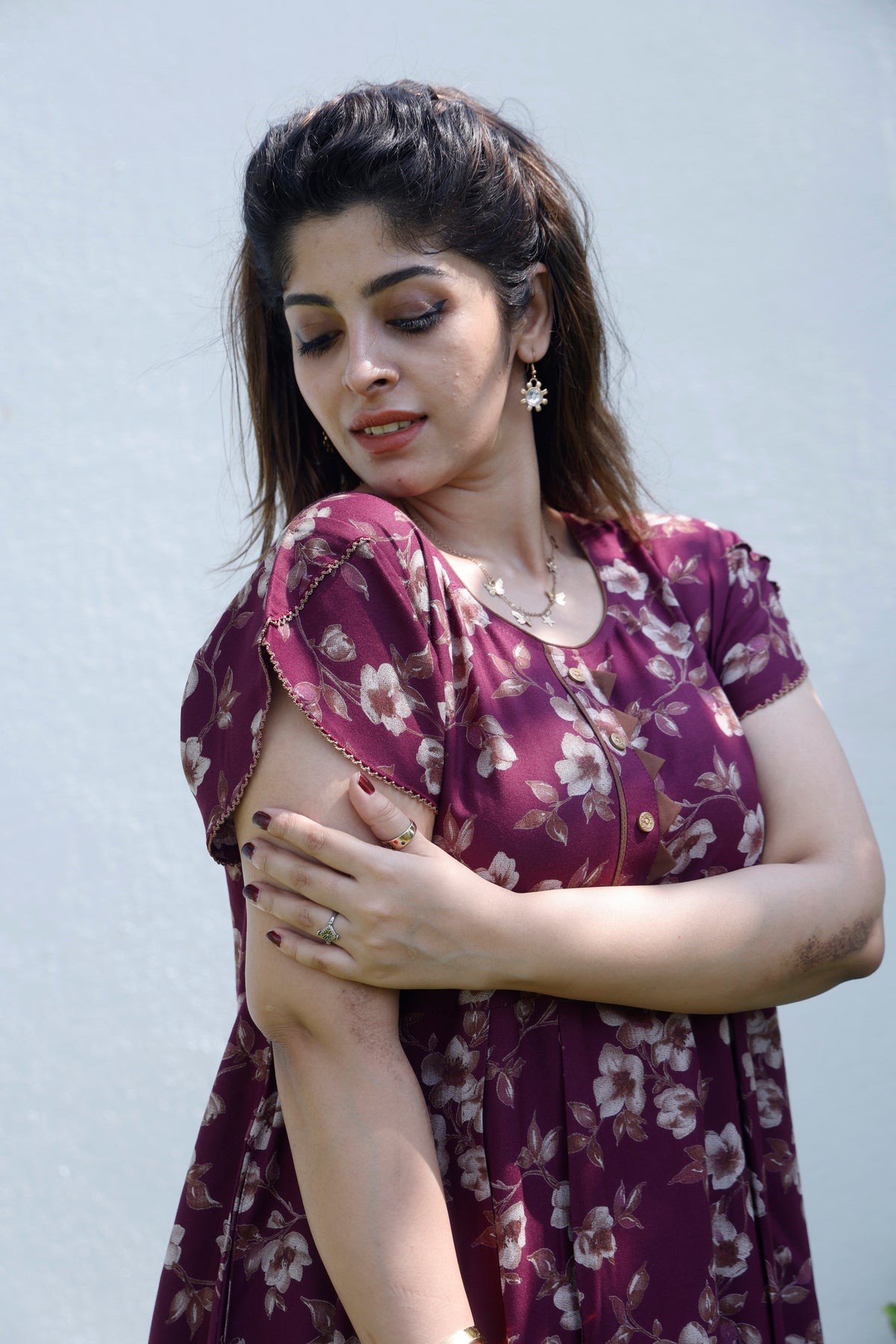 Alpine KURTI Style Nighties| Beautiful Stylish KURTI Model | Half Sleeve | Without Zipper | Stylish Thread Tied Front Closed Type | Fresh Collection's for Stylish Women's (AK-H)