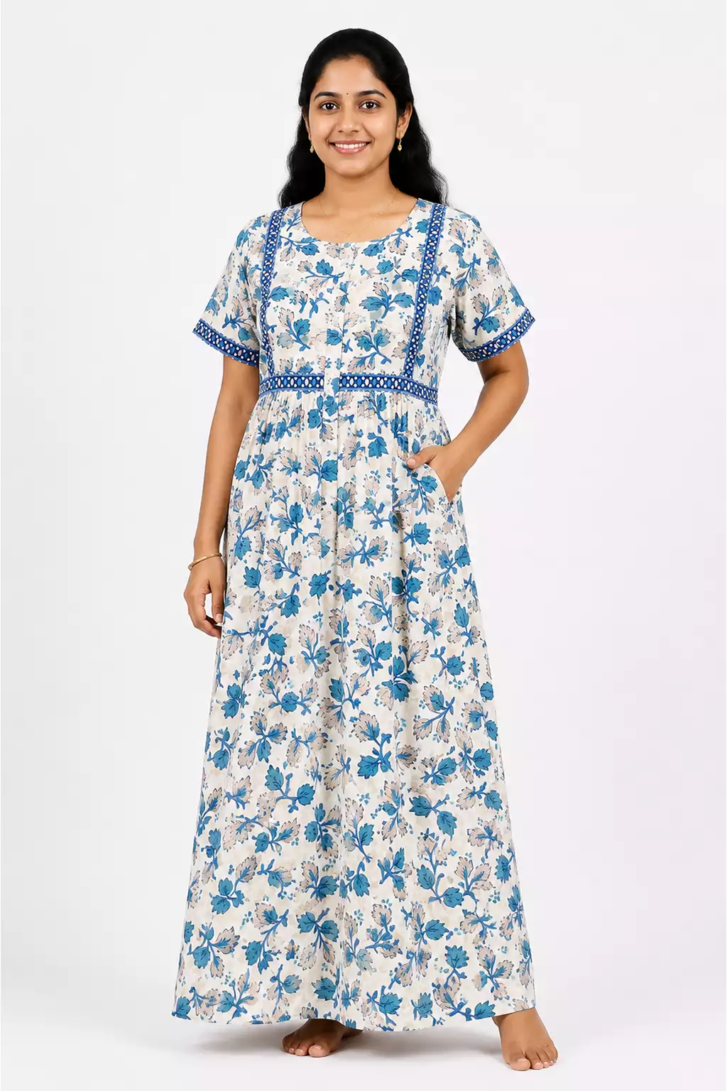 Cotton FROCK Model Casual Wear Nighties | Stylish Pleated Frock Style | Multipurpose Nighties | Pregnancy Wear | Pleated Model | Stylish Nighties for Stylish Women (PWC)