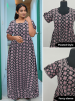 Cotton FROCK Model Casual Wear Nighties | Stylish Pleated Frock Style | Multipurpose Nighties | Pregnancy Wear | Pleated Model | Stylish Nighties for Stylish Women (MW)