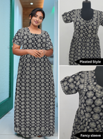 Cotton FROCK Model Casual Wear Nighties | Stylish Pleated Frock Style | Multipurpose Nighties | Pregnancy Wear | Pleated Model | Stylish Nighties for Stylish Women (MW)