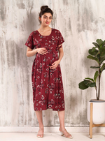 New Arrivals 4-IN-ONE MAXI Mom's Feeding & Casual Wear | Stylish Maxi Style | Invisible Feeding Zipper | Perfect Pre & Post Pregnancy Wear (MAXI 4-IN-ONE)