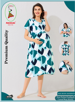 MANGAI Rayon 4-IN-ONE MAXI Mom's Feeding & Casual Wear | Stylish Maxi Style | Invisible Feeding Zipper | Perfect Pre & Post Pregnancy Wear (FIO-MXI)