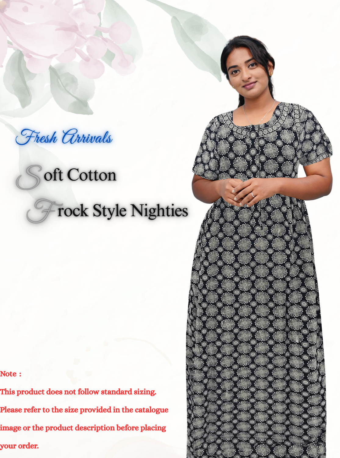 Cotton FROCK Model Casual Wear Nighties | Stylish Pleated Frock Style | Multipurpose Nighties | Pregnancy Wear | Pleated Model | Stylish Nighties for Stylish Women (MW)