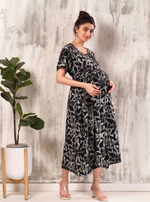 New Arrivals 4-IN-ONE MAXI Mom's Feeding & Casual Wear | Stylish Maxi Style | Invisible Feeding Zipper | Perfect Pre & Post Pregnancy Wear (MAXI 4-IN-ONE)