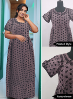 Cotton FROCK Model Casual Wear Nighties | Stylish Pleated Frock Style | Multipurpose Nighties | Pregnancy Wear | Pleated Model | Stylish Nighties for Stylish Women (MW)