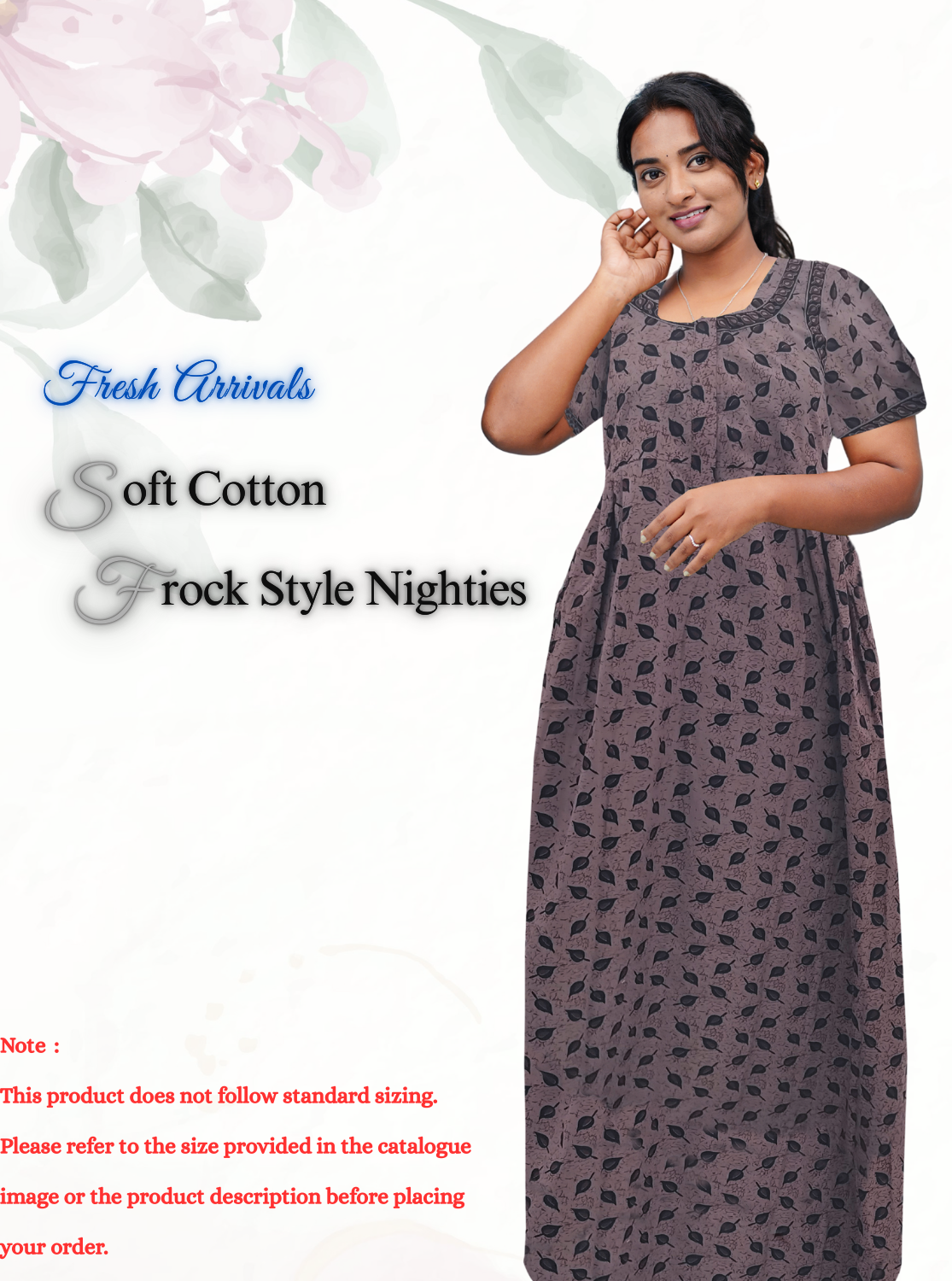 Cotton FROCK Model Casual Wear Nighties | Stylish Pleated Frock Style | Multipurpose Nighties | Pregnancy Wear | Pleated Model | Stylish Nighties for Stylish Women (MW)