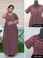 Cotton FROCK Model Casual Wear Nighties | Stylish Pleated Frock Style | Multipurpose Nighties | Pregnancy Wear | Pleated Model | Stylish Nighties for Stylish Women (MW)