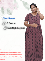 Cotton FROCK Model Casual Wear Nighties | Stylish Pleated Frock Style | Multipurpose Nighties | Pregnancy Wear | Pleated Model | Stylish Nighties for Stylish Women (MW)