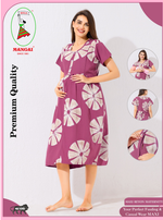 MANGAI Rayon 4-IN-ONE MAXI Mom's Feeding & Casual Wear | Stylish Maxi Style | Invisible Feeding Zipper | Perfect Pre & Post Pregnancy Wear (FIO-MXI)
