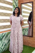 Stylish Arrivals Rayon Gathering Frock Model Night Gown's | Front Adjustable Gathering Style Rope Rope | Double Layer Sleeve | Trending Collection's for Stylish Women's (GFK)