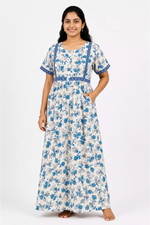 Cotton FROCK Model Casual Wear Nighties | Stylish Pleated Frock Style | Multipurpose Nighties | Pregnancy Wear | Pleated Model | Stylish Nighties for Stylish Women (PWC)