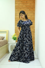 Rayon Gathering Frock Model Night Gown