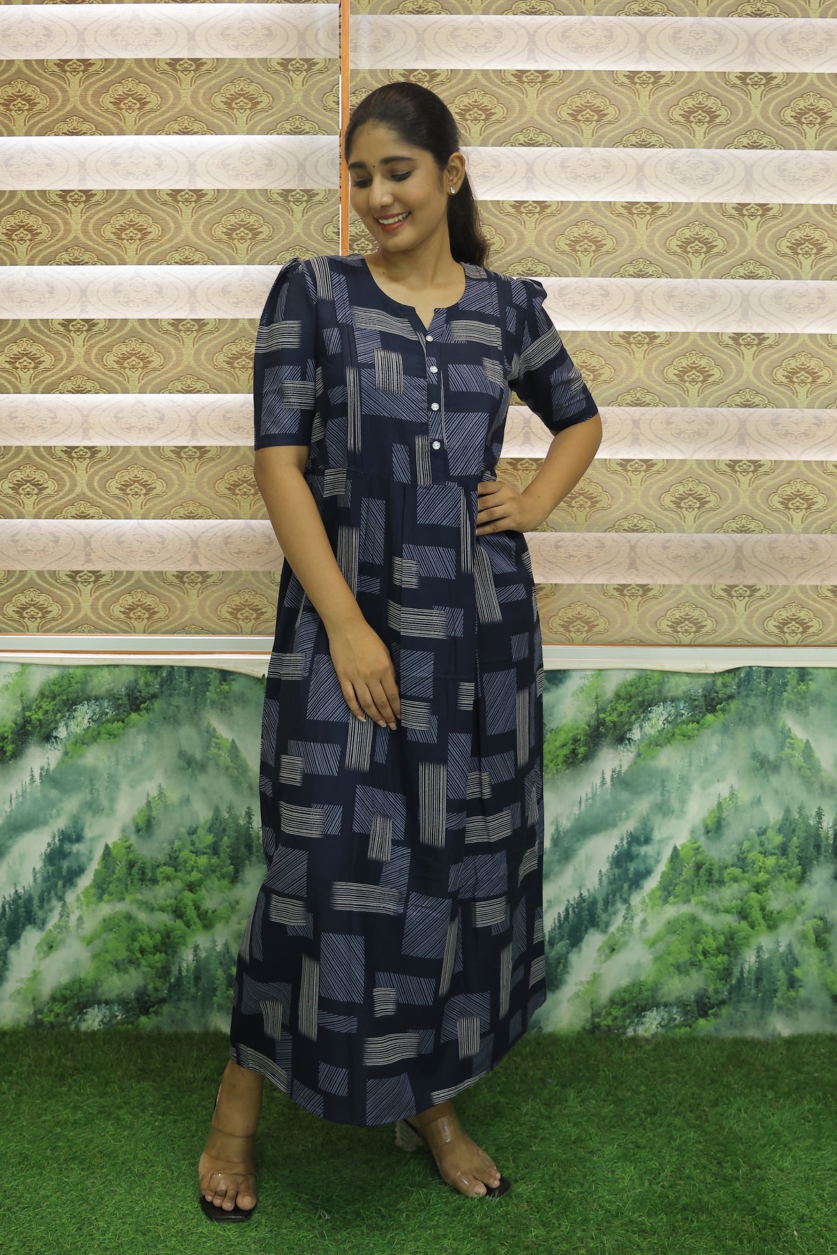 Alpine KURTI Style Nighties| Beautiful Stylish KURTI Model | Stylish Puff Sleeve | Zipless Model | Fresh Collection's for Stylish Women's MKA (H/S)