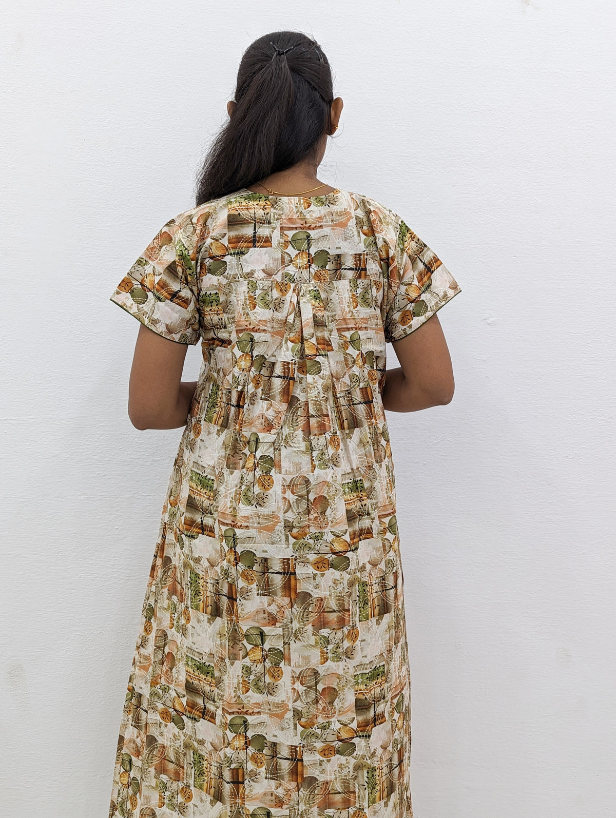 MANGAI New Regular Fit Cotton Printed Nighties - All Over Printed Stylish Nightwear for Stylish Women | Side Cut Pocket | Beautiful Nighties for Stylish Women's | Colorful Printed Cotton Nighties (CPL)