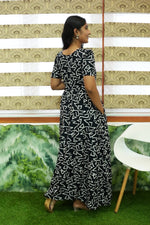 Stylish Arrivals Rayon Gathering Frock Model Night Gown's | Front Adjustable Gathering Style Rope Rope | Puff Sleeve | Trending Collection's for Stylish Women's (GFK)