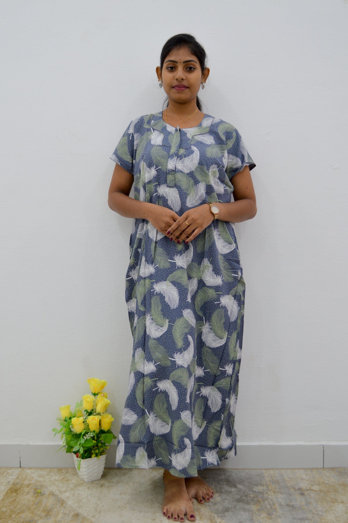 MANGAI Premium RAYON Printed Nighties- All Over Printed Stylish Nightwear for Stylish Women | Updated Design's (LDM)