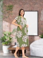 MANGAI Rayon 4-IN-ONE MAXI Mom's Feeding & Casual Wear | Stylish Maxi Style | Invisible Feeding Zipper | Perfect Pre & Post Pregnancy Wear (FIO-MXI)