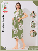 MANGAI Rayon 4-IN-ONE MAXI Mom's Feeding & Casual Wear | Stylish Maxi Style | Invisible Feeding Zipper | Perfect Pre & Post Pregnancy Wear (FIO-MXI)