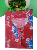 MANGAI Daily Wear Casual Comfort Fit Cotton Printed Nighties | Front Open Zipper Model | Fancy Round Neck with Side Pocket Cotton Nighties (DRN)