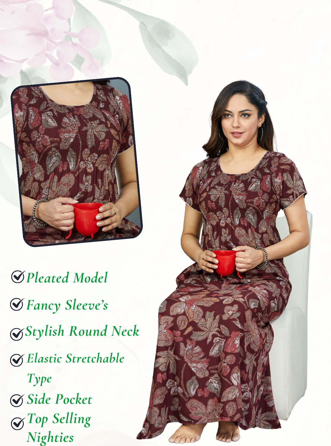 Arrivals MANGAI Premium RAYON Smokey Nighty