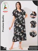 MANGAI Rayon 4-IN-ONE MAXI Mom's Feeding & Casual Wear | Stylish Maxi Style | Invisible Feeding Zipper | Perfect Pre & Post Pregnancy Wear (FIO-MXI)